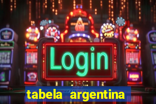 tabela argentina torneo betano